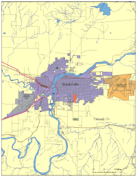 Great Falls, MT City Map