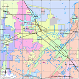 Harlingen, TX City Map with Roads, Highways & Zip Codes