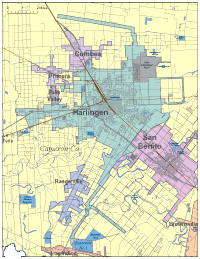 Harlingen, TX City Map