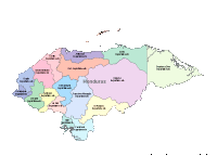Honduras Map with Administrative Borders
