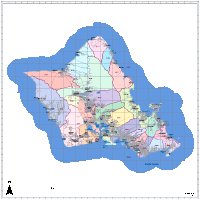 Editable Honolulu County Map - Illustrator / PDF | Digital Vector Maps
