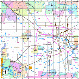 Houston, TX City Map with Roads, Highways & Zip Codes