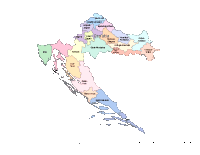 Croatia Map with Administrative Borders