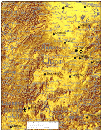 View larger image of China Vector Maps Hunan Province Shaded Relief