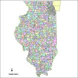 View larger image of Illinois Map with Counties & Zip Codes