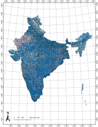 India Map with Administrative Borders, Cities and Roads