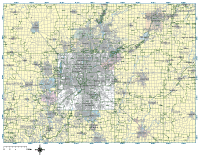 Editable Indianapolis Zip Code Map (Poster Size) - Illustrator / PDF | Digital Vector Maps