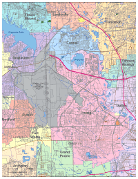 View larger image of Irving, TX City Map