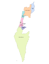 Israel Map with Administrative Borders