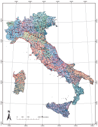 Italy Map with Administrative Borders, Cities and Roads