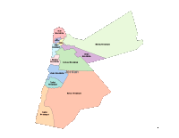 Jordan Map with Administrative Borders