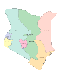 Kenya Map with Administrative Borders
