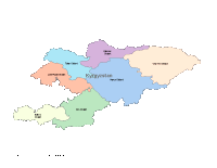 Kyrgyzstan Map with Administrative Borders