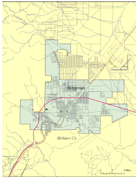 View larger image of Kingman, AZ City Map