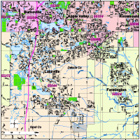 Lakeville, MN City Map with Roads & Highways