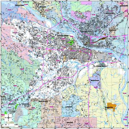 View larger image of Little Rock, AR City Map with Roads & Highways