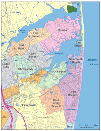 Long Branch, NJ City Map