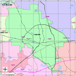 Longview, TX City Map with Roads, Highways & Zip Codes