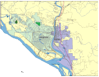 Longview Washington, WA City Map