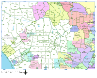 Los Angeles Zip Code Map South County Areas Colorized Otto Maps - Map