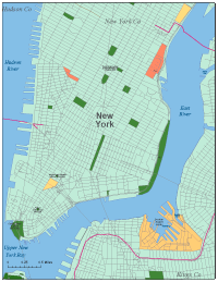 Lower Manhattan, NY City Map