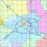 Lubbock, TX City Map with Roads, Highways & Zip Codes