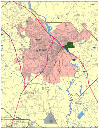 View larger image of Macon, GA City Map