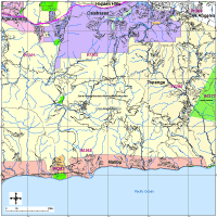 Malibu Eastern Region Map with Roads, Highways & Zip Codes