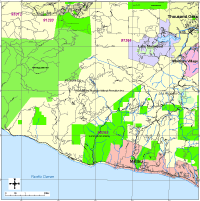 Malibu Western Region Map with Roads, Highways & Zip Codes