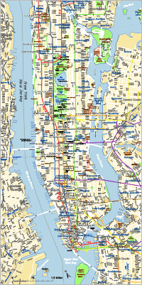 New York City Map Pdf Editable Manhattan Street Map With Subways - Illustrator / Pdf | Digital  Vector Maps