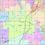 McKinney, TX City Map with Roads, Highways & Zip Codes