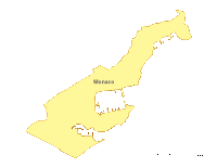 Monaco Map with Administrative Borders