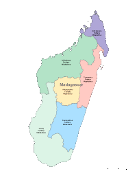 Madagascar Map with Administrative Borders