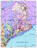 Maine Map with Cities, Roads & Urban Areas