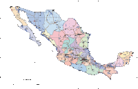 Mexico Outline Map with States, Cities, Road & Rivers