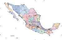 View larger image of Mexico Outline Map with States, Cities, Road & Rivers