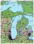 View larger image of Michigan Map High Detail