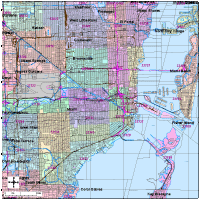 Miami City Map with Roads & Highways