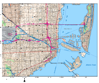 View larger image of Miami Street Map (High Detail)