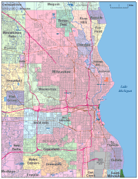 Milwaukee, WI City Map