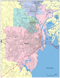 Mobile, AL City Map