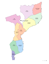 Mozambique Map with Administrative Borders
