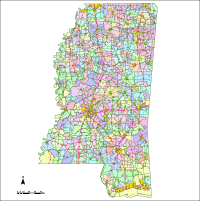 mississippi state map cities