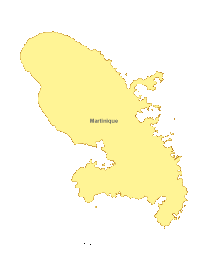 Martinique Map with Administrative Borders
