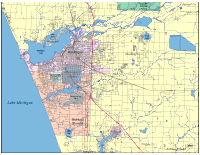 Muskegon, MI City Map
