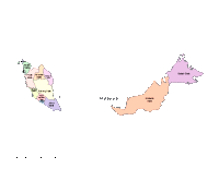 Malaysia Map with Administrative Borders