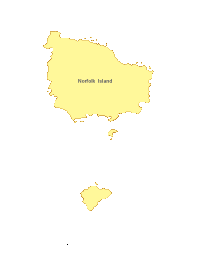 Norfolk Island Map with Administrative Borders