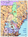 New Hampshire Map with Cities, Roads & Urban Areas