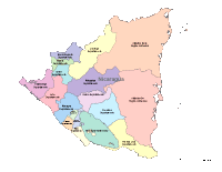 Nicaragua Map with Administrative Borders