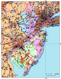 New Jersey Map with Cities, Roads & Urban Areas